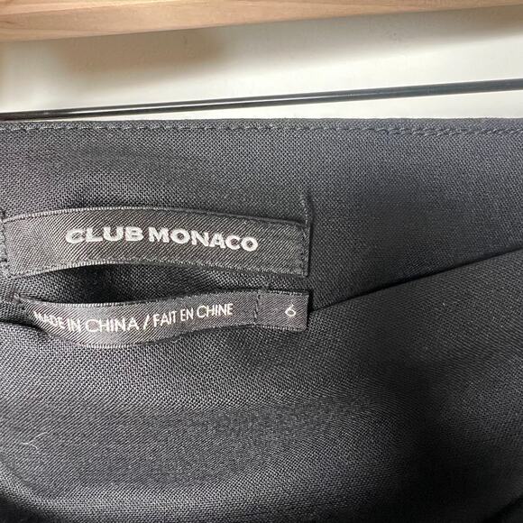 Club Monaco Black Draped Wrap Tulip Pencil Skirt Size 6 - Picture 5 of 6